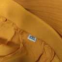 THHGPO Women's Metallic Shiny Maxi Skirts Lightweight Silky Flowy Skirt for Summer Beach Holiday Mustard Yellow XXXL