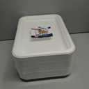 100 Pack 14 Inch Heavy Duty Disposable Food Trays Compostable Large Paper Plates Tray Set Natural Material Biodegradable for Party Serving Crawfish Lobster Crab BBQ Holiday Feast Seafood Supplies