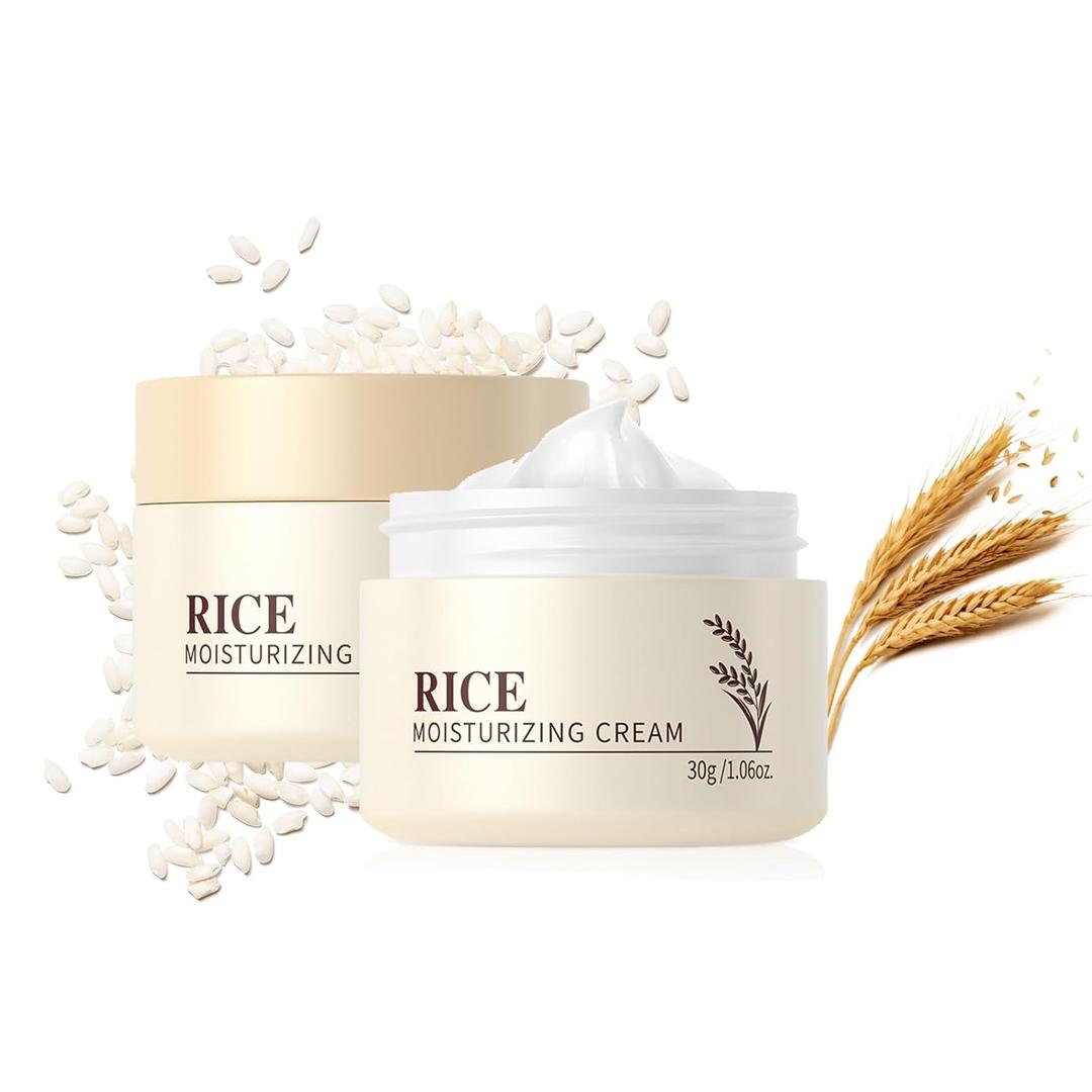 Rice Moisturizing Cream,Korean Face Cream with Rice Ceramide Extract | Lifts & Firms Skin,Nourishes Soothing Deeply,Repairs the Skins Barrier,Anti Aging Face Cream for All Skin Types1.06OZ