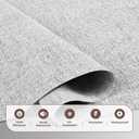 Allesin zen No Drill Cordless Roman Shades 31" x 48" Grayish White, 100% Blackout Linen Fabric Window Blinds, Thermal Insulated Room Darkening for Bedroom, Safe for Kids & Pets