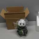 Garden Panda Solar Lights Bamboo Statues Cute Sculptures Waterproof Resin for Indoor Outdoor Porch Patio Lawn Yard Decorations (Sitting)