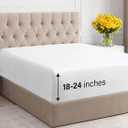 Extra Deep King Fitted Sheet - Hotel Luxury Single Fitted Sheet Only - Easily Fits 18 inch to 24 inch Mattress - Ultra Soft, Wrinkle Free w/Extra Deep Pockets - Easy-Care, Breathable & Comfy - White (01 - White)