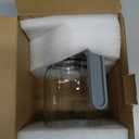 Breast Milk Pitcher - 32 oz Glass Mason Jar with Dual Leak-Proof Design, Airtight Seal, Pour Spout & Handle, Storage Container for Breastmilk, Iced Tea & Ice DrinksGray