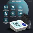 Blood Pressure Machine Upper Arm, 4 Size Cuffs Included, XS 4"-7.5", Small 7"-9", Medium 9"-17" and Extra Large XL Cuff 13"-21", Accurate Automatic Digital BP Monitor Home Use, Large Backlit LCD