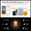 X3 Apple Home Key Door Lock Deadbolt, iOS ONLY, Smart Keyless Entry Door Lock with Fingerprint, Works with HomeKit Over Thread (Border Router), Voice/App/Remote Control, IP65 Weatherproof, Black