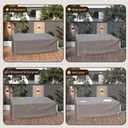 Waterproof Outdoor Sofa Cover, Heavy Duty Outdoor Couch Cover, Large Lawn Patio Furniture Covers with Adjustable Cord Lock, 600D Heavy Duty Oxford Cloth (Gray, 79"W x 38"D x 35"H-1Pack)