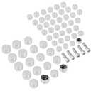 75 PCS Standard Aluminum Bolt Cover Kit, Screw Caps Cover Engine/Transmission/Primary Bolt Heads for Harley All FL Models 2007-UP,for Street Glide/Road King/Road Glide/Electra Glide,Chrome