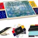 Premium Professional Puzzle Board Tilting & Rotating with Storage Drawers, Rotating Lazy Susan, Rubber Cover Mat, Wooden Portable Storage Jigsaw Puzzle Table with Handle (Multi Colour, 1500 pcs)