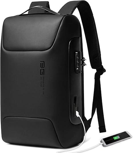 BANGE Anti Theft Business Backpack Fits 15.6 Inch Laptop,Smart Work Backpack with USB Charging Port for Office Work Airplane Business Travel