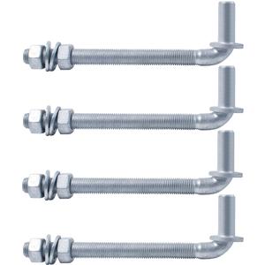 J-Bolt Gate Hinge, Hot-dip Galvanized J Bolt with 5/8" Gate Hinge. Farm Gate Hinges for Chain Link Fence Mostly Used in Frams, Back Yard, Frence Etc. Include Nut Washer (8"(8PCS))