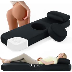 BALAPET BBL Mattress After Surgery with Hole for Sleeping, High Density Brazilian Butt Lift Recovery Bed with Adjustable Headrest & Lumbar Support, Washable Cover, Large up to 198 lbs & 5'11"