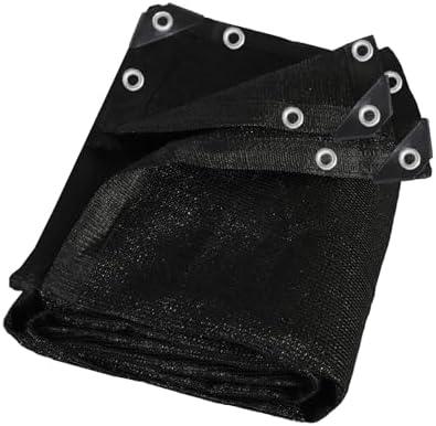 90% Black 6 ft X 12 ft Heavy Duty Shade Mesh Tarp Shade Cloth Taped Edge with Grommets for Outdoor Plant Cover Patio Tomatoes Barn Kennel Greenhouse