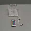 Rechargeable Shower Light No Wiring, 16 Color Changeable Ocean Wave Projector Light, Dimmable Waterproof Shower Lamp with Remote, Rotating Flame Water Ripple Lamp for Shower, Bathroom, Bedroom Decor