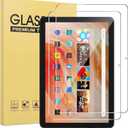 [ 2 Pack] Tempered Glass Screen Protector for Kindle Fire 7 Tablet 2022 Release 12th Generation,Shockproof HD Plus Clear Protector (Clear, 7 Inch Fire 7 2022) (7 Inch Fire 7 2022, Clear)