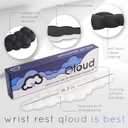Cloud Keyboard Wrist Rest Create-ables Qloud Cloud Wrist Rest for Computer Keyboard and Mouse, Ergonomic Memory Foam Wrist Pad with Non-Slip Base, Includes Cloud Mouse Pad White