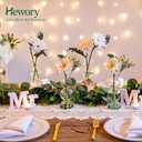 Glass Bubble Vases for Flowers, Hewory 2pcs Clear Unique Cute Single Flower Vase for Centerpieces, Funky Aesthetic Vase Skinny Bud Vase, Cool Groovy Decor for Home Living Room Bedroom Office Tabletop