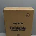 VISTOP Extra Large Foldable Dog Pool XXL, Hard Plastic Shell Portable Swimming Pool for Dogs Cats and Kids Pet Puppy Bathing Tub Collapsible Kiddie Pool (67inch.D x 11.8inch.H, Blue)