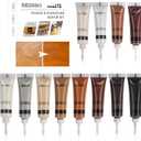 SEISSO Wood Repair Kit Wood Touch up Paint Restore Any Wood Furniture Wood Stain, 12 Colors Cover Surface Scratch for Wooden Floor Table, Filler Furniture Paint Oak, Cabinet, Door, Veneer, Walnut