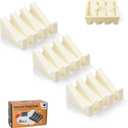 Self Draining Soap Dish,Silicone Suction Cup Soap Holder, Bathroom Soap Dish for Bar Soap,Can Extend Soap Life,Bathroom, Bath Tub, Kitchen Sink (3, Cream White)