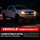 MEGAIE Smoked LED Grille Amber Lights w/Sequential Turn Signal Compatible with 2024+ F150 XLT