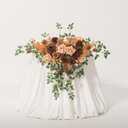 Ling's moment 2PCS Walnut Brown Artificial Flower Garland Spiea Floral Swags Wedding Arch Flowers Taupe Centerpieces for Sweetheart Head Table Easel Wall Entryway Board Backdrop Decoration