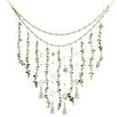 Hanging Eucalyptus Boho Wall Decor Large Boho Bedroom Wall Hanging Wooden Bead Garland Artificial Eucalyptus Natural Greenery Decoration, 36 x 36 Inch (Simple Color, Wood Chip Style)