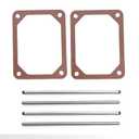 VIKKSAER 2Set 690981 690982 690971 Push Rod Set of 2 & Valve Cover Gasket, Replacement for Brigs-Straton (2 Set)