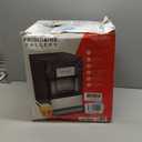 EUHOMY Nugget Ice Maker Countertop with Handle, Ready in 6 Mins, 34lbs Per Day, Removable Top Cover, Auto-Cleaning, Portable Sonic Ice Maker with Basket and Scoop, for Home/Party/RV/Camping (Black)