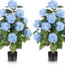 3FT Artificial Hydrangea Tree,Blue 2 Pack
Faux Silk Plant, Fake Hydrangea Bush Flower Tree, For Porch Patio Living Room Decor