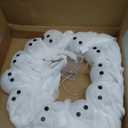LED Light Up Halloween Ghost Wreath for Front Door, Cute Spooky Party Decor