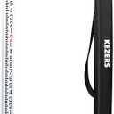 KEZERS 9 FT Dual Sided Aluminum Grade Rod - 8ths, 3 Section Telescopic Rod with Carrying Case (9 Foot)