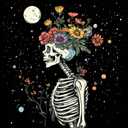 VividMeng Skull Diamond Art Kits for Adults,Moon Diamond Painting Kit for Adults,DIY Full Drill Diamond Painting Skull Gem Art and Crafts 13.78x13.78inch