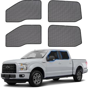 ZATOOTO F-150 Car Window Shades for 2015-2020, F-150 Car Window Screen for Camping Baby Window Shade, Full Coverage Side Window Shade with Breathable Mesh