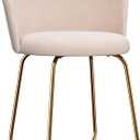 Hillsdale Marisol Metal Vanity Stool for Makeup Room or Bathroom, Gold