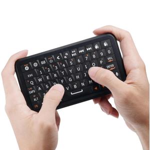 Mini Keyboard with Dual-Mode 2.4G/Bluetooth Wireless Keyboard, Ultra-Slim and Portable,Air Mouse Gestures,RGB Backlit,Compatible with Smart TVs/PCs/Tablets/Phones (iOS/Android/Win/Mac)