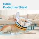 Sponge Dog Cone Collar, Dog Recovery Collar Alternative with Detachable High Clear Shield, Adjustable Soft Neck Cone for Small Medium Large Dogs, Stop Licking After Surgery (Donut Blue,M)