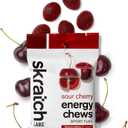 Skratch Labs Energy Chews | Caffeine Gummies for Running, Cycling, and Sports Performance | Gel Alternative | Sour Cherry (10 Pack) | Gluten Free, Vegan 03/12/2026