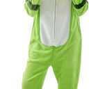NEWCOSPLAY Unisex Adult Onesie Pajamas Animal One Piece Costume Cosplay Sleepwear (Medium, Frog)