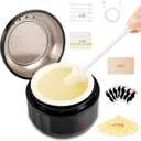 Nose Wax Kit, Nose Ear Hair Waxing Kit for Men and Women with 100g Wax, 40 Sticks, Nose Ear Hair Removal Kit, USB Fast Heat, Smart Temperature Control, Compact Travel Size