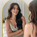 59"x16" Floor Mirror Full Length, Arched Full Length Mirror with Stand, Full Body Mirrors for Bedroom Living Room or Cloakroom Gold