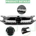 Grille Compatible For Honda Civic Type R Style Front Bumper Grill 2016 2017 2018