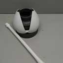 Clorox Toilet Plunger with Hideaway Holder Caddy Heavy-Duty Compact Design with Non-Skid Rubber Base for Bathroom Convenient Storage Toilet Unclogger, 6.5x19.5-Inch, White