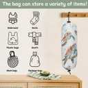 Ocean Sea Turtles Plastic Bag Holder 2 Pcs Grocery Bag Organizer Reusable Trash Bags Organizer Wall Mount Washable Kitchen Dispenser Holders with Drawstring Closure