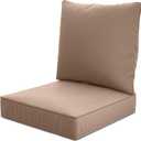 24" x 24" x 6" Outdoor Deep Seat Cushions - Waterproof & Fade Resistant Patio Furniture Replacement Cushions, Non-Slip Outdoor Cushions Fit Loveseats, Couches, Chairs, and Sofas