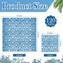 Glenmal 120 Pack Coastal Beach Blue Style Decoupage Paper Napkins, 12 Styles Decorative Cocktail Napkins for DIY Crafting Guest Tea Party Scrapbook Holiday Birthday Wedding Baby Shower, 13 Inch