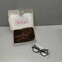 morvally Short Brown Bob Wig with Bangs for Cosplay Costume Halloween Party Including Glasses (Brown)