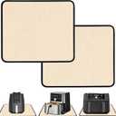 Heat Resistant Mats for Countertop - Fireproof 21x24 in Heat Resistant Mats for Air Fryer - Hot Pad Air Fryer Mat Compatible with Ninja,COSORI,Cuisinart for Coffee Maker, Toaster, Oven 2PCS - Khaki