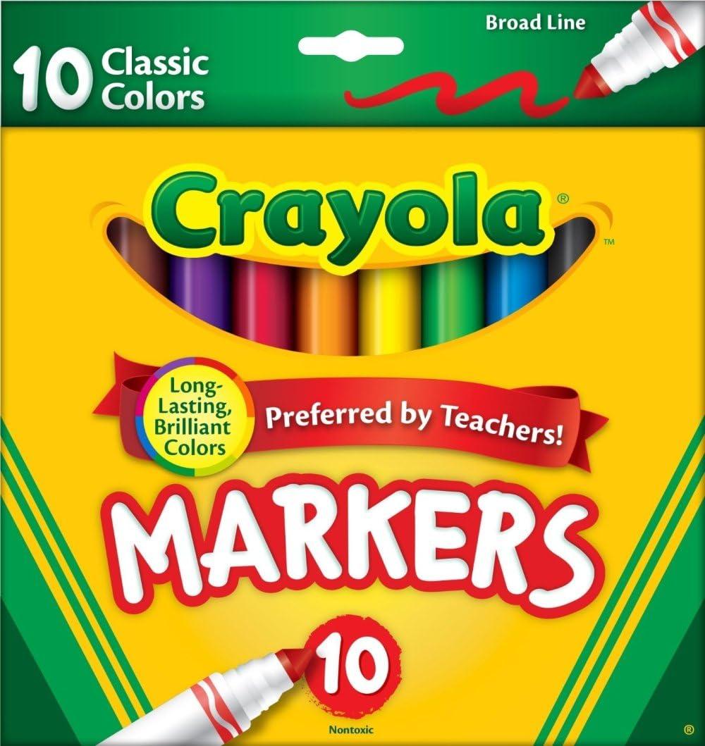 Crayola Broad Line Markers, Classic Colors