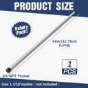 Tandefio 1 Pcs Anode Rod for Hot Water Heater Aluminum Zinc, Replacement NPT Hot Water Tank Anode Rod, Corrosion Protect, Rotten Egg Smell(3/4 Npt X 44 Inches,1)