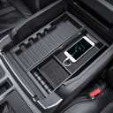 Center Console Organizer Compatible with 2015-2020 Ford F150 Accessories F250/350/450 SuperDuty (2017-2022) and Expedition (2018-2024) Armres Insert Tray, Full Console w/Bucket Seats ONLY